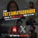 Meghana Raj Instagram - Join us for an exclusive Twitter Space session Tonight at 8PM organised by Appu Dynasty's page! Get ready to dive into the world of Tatsama Tadbhava with the movie's talented team. 🤩🎥 Don't miss this opportunity to interact with the cast and crew, hear behind-the-scenes stories, and get a sneak peek into the making of this exciting film! Set a reminder and spread the word! See you there! 🔥 #TatsamaTadbhava #TwitterSpace #MovieNight #AppuDynasty