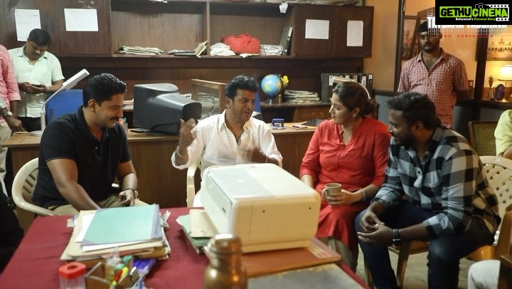 Meghana Raj Instagram - We had a special star on the sets of our film @tatsama_tadbhava ! HAPPY BIRTHDAY SHIVANNA! ⭐️