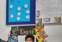 Meghana Raj Instagram - Once we become a parent it's not just the children crossing milestones but us as parents too! And today happens to be one such special day! Raayan's very first day of school! I simply can't put the emotions I went through in words... his very 1st step towards education, knowledge and most importantly life lessons 😊 Need All ur good wishes and blessings for our little one 🙏 @chirusarja #raayanrajsarja