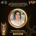 Meghana Raj Instagram – Famous South Indian Film Actress @megsraj will reveal #BestDebutantActorFemale Category Nominations Of #ChittaraStarAwards2023. Stay Tuned for more Updates🤩❤️

#MeghanaRaj #ChittaraStarAwards2023 #CSA2023 #ChittaraMagazineAwards #ChittaraStarAwards 
#bestdebutantactorfemale
#nominations