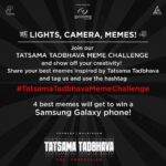 Meghana Raj Instagram – Oh yes!! The meme challenge!! Social medias Biggest entertainment! 
Our team decided to give u guys a bit of work… definitely with rewards!!!

It’s MEME Time!
Participate, show off your creativity and WIN BIG! 

👈 Swipe LEFT once for sample
👈 Swipe LEFT twice for template (you may or may not use)

#tatsamatadbhavamemechallenge #pbstudios #anvitcinemas #kannadamemes #tatsamatadbhava