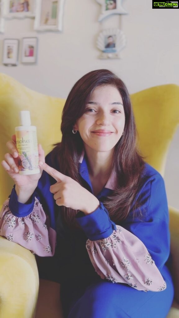 Mehrene Kaur Pirzada Instagram - #AD moha: 5 in-1 hair oil has 100% Ayurvedic actives that nourish the hair follicle, strengthen the hair from the root to tip and make hair smooth, strong and shiny. Check more details on www.moha.co.in #moha #themohalife #summer #summeressentials #avurvedicproducts #herbalproducts #haircare #naturalskincare #glowingskin #dandruffremoval #dandrufftreatment #hairgrowth #beautiful #hairgoals #haircare #hairserum #serum #reducedhairfall
