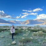 Mehrene Kaur Pirzada Instagram – Beautiful view of the Lake with a luxury stay ⛺️ @camp.redstart 
🌸 Pangong Tso