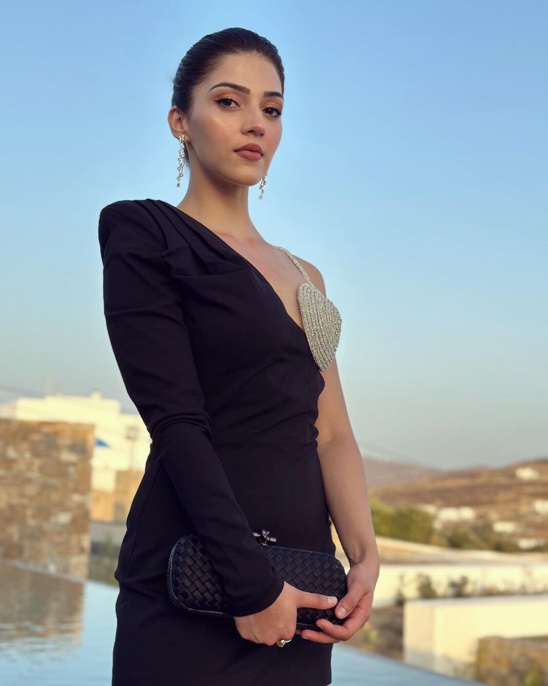 Mehrene Kaur Pirzada Instagram - Nothing makes a woman more beautiful than the belief that she is beautiful 🌹💥 ~ Sophia Loren Mykonos, Greece
