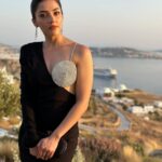 Mehrene Kaur Pirzada Instagram - Nothing makes a woman more beautiful than the belief that she is beautiful 🌹💥 ~ Sophia Loren Mykonos, Greece