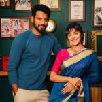 Milana Nagaraj Instagram - Raam and MuthuLakshmi ♥️ Watch us in theatres near you!! #kousalyasuprajarama #milananagaraj #darlingkrishna Hair done by @prashanthhairstylist 🤗