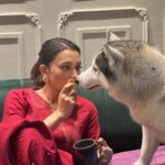 Mimi Chakraborty Instagram – Mommy duties 🥹🐺🐕