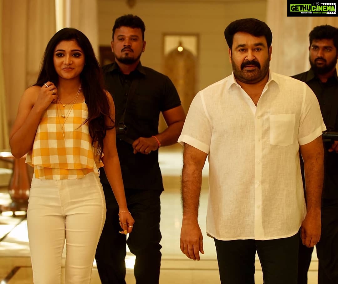 Mirna Menon Instagram - Birthday wishes to the biggest star of this century ✨ So happy to have known you, to have worked with you and to have you as a well wisher ❤️🙏🏻 #HappyBirthdayLaletta @mohanlal @lebison_gopi