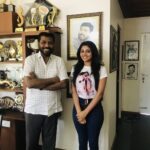 Mirna Menon Instagram - Belated Birthday wishes @directorsiddique sir. It was such a pleasure working with you , #Lalettan and team in #BigBrother. I cherish each and every moment of our shoot. Thankyou so much for the opportunity and for being such a humble gentleman. Let the filmmaker in you shine bright like always. Let's rock !!