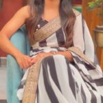 Mirna Menon Instagram - Can't wait to meet and give him a big hug ♥️ #Thalaivar #Superstar #Jailer Saree : @elegant_fashion_way Location : @varnamalaweddingexperience