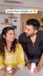 Mithila Palkar Instagram - POV: you’re falling in love 💛🕺💃 
@mipalkarofficial @abbyvofficial 

@kavitaksub #rdburman #javedakhtar 🙏

#pyaarhuachupkese #cupsong #mithilapalkar #abbyv #indianmusic #bollywood #kavitakrishnamurthy #1942lovestory #anilkapoor #hindisong