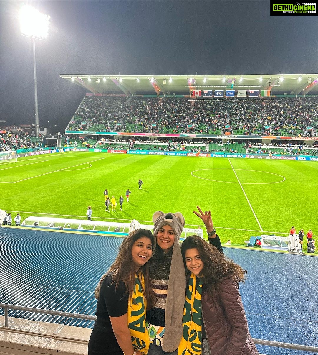 Mithila Palkar Instagram - Whatta Match! Whatta Day! Whatta Night! @westernaustralia #wathedreamstate #australia @visitperth @cityofperth #australia #australiatourism #fifawomensworldcup2023 @fifawomensworldcup #canadavsireland Perth, Western Australia