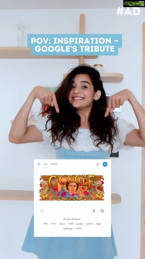 Mithila Palkar Instagram - Today’s #GoogleDoodle paying a tribute to the legend gave me the perfect opportunity to pay my respect to the Diva we all love! Had #ASrideviMoment while dancing to one of her popular songs to express my gratitude towards her on her special day. Google’s thoughtful gesture to honour her on her birth anniversary is the most apt way to say how treasured she will always be in the hearts of millions around the globe. Your legacy lives on. Happy to be a part of this in my own small way. A Sridevi fan forever ❤️ . #Ad #ASridevifan #GoogleDoodle . Music Credits: @tseries.official @googleindia