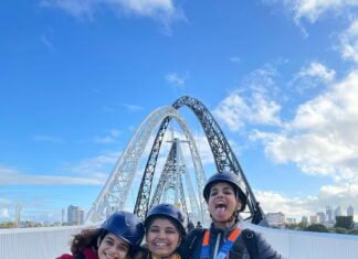 Mithila Palkar Instagram - The best end to the best holiday! ☀️ @westernaustralia #wathedreamstate @ohheywa @visitperth @cityofperth #zipline @zipclimbperth #bridgeclimb Perth, Western Australia