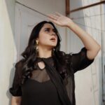 Miya George Instagram - Last from this series 😝 📸 @merin__georg dress @lisdesigns.in styling @sabarinathk_ makeup @amal_ajithkumar jewelry @adorebypriyanka