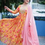 Miya George Instagram – Flowers do bring happiness right .. Wearing @silkycalicut 
Styling @sabarinathk_ 
Mua @femy_antony__ 
Jewelry @adorebypriyanka 
📸 @_the_lens_man