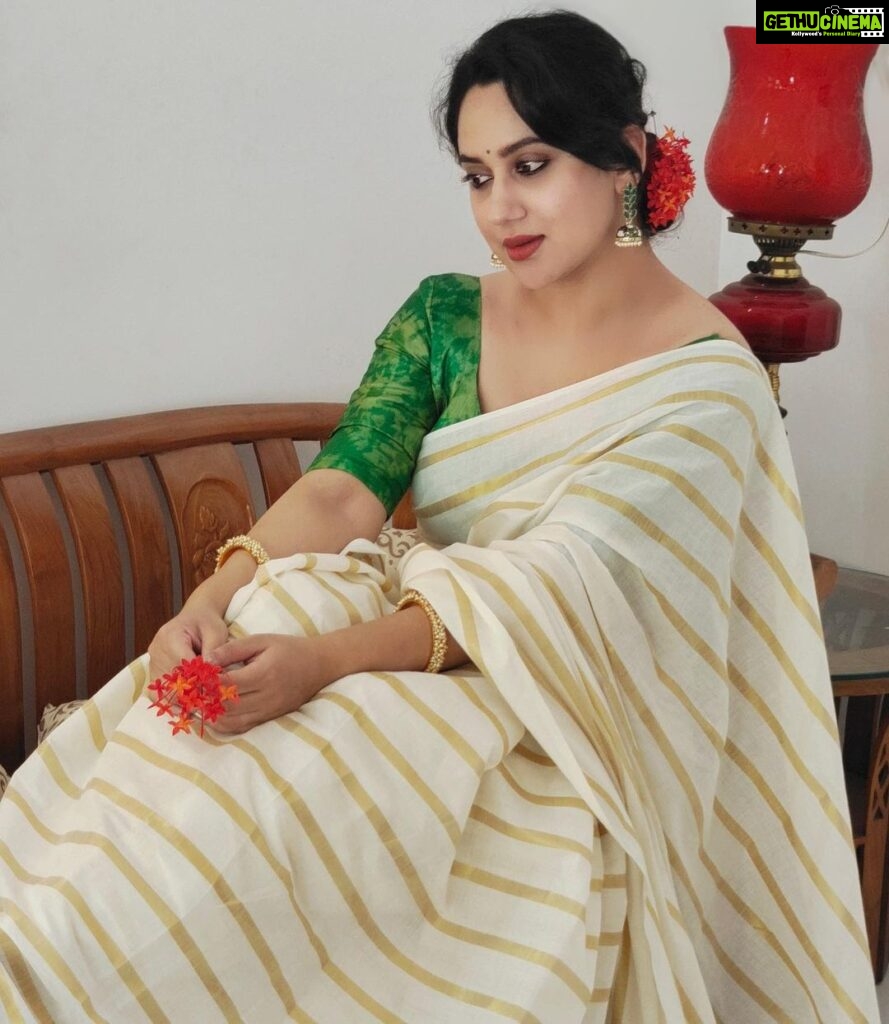 Miya George Instagram - Vishu vibe 🌼 saree by @amyraonline