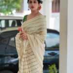Miya George Instagram – Vishu vibe 🌼 saree by @amyraonline