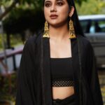 Miya George Instagram – Surround urself with gud people. Even the darkest phase will turn to be the brightest one  Dress nd earrings by @saltstudio  Mua @mukeshmuralimakeover  styling @sabarinathk_