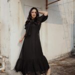 Miya George Instagram – Black to me is an emotion,an attitude and above all Real,which I was able to express to the best  Styling @sabarinathk_ 
Photography by @merin__georg 
Dress @lisdesigns.in 
Mua @amal_ajithkumar 
Jewelry @adorebypriyanka