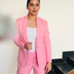 Miya George Instagram – Boss or barbie.. Slay it in pink 💁‍♀️ Mua @femy_antony__