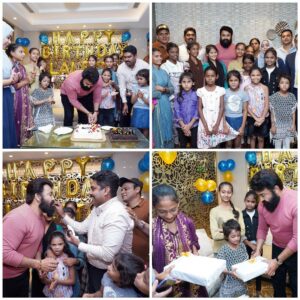 Mohanlal Instagram - A humble birthday celebration with the blessings of the little angels of Angelz Hut, a shelter home run by the HUM Foundation! The project nurtures girls from underprivileged communities, empowering them for a great future. 

Thank you for this day, Zon Edamuttath!

@nirantahotel