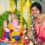 Monal Gajjar Instagram – “May Lord Ganesha bless you with wisdom, prosperity, and happiness on this auspicious Ganesh Chaturthi! 🙏🐘✨ #GaneshChaturthi #Blessings #FestivalVibes”