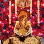 Monica Khanna Instagram - अमेयाय च हेरम्ब परशुधारकाय ते । मूषक वाहनायैव विश्वेशाय नमो नमः ॥ Darshan Day 7 #ganapati #ganeshchaturthi #ganesh #aarti #bappa #bappamorya #day7 #gratitude #majhabappa #happiness #gannu #gampu #gannubappa😘 #yellow #yellowfeta #yellow #whiteday