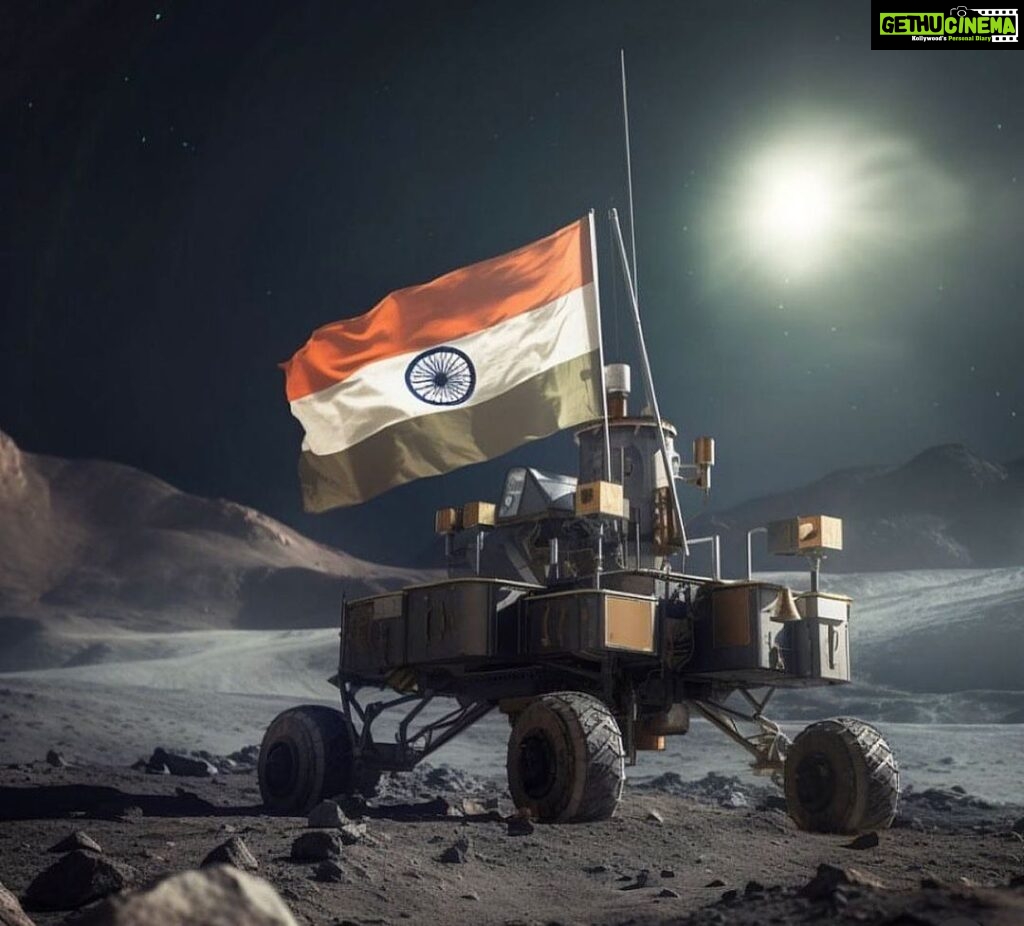 Mouni Roy Instagram - Amidst the stars, Chandrayaan soars, a testament to Indian ingenuity and aspirations. A proud moment that unites all our hearts and the cosmos 🌍 ♥️ @isro.in Jai Hind 🇮🇳