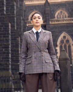 Mrunal Thakur Instagram - Call it Peeaky blinder or Oppenheimer @sheefajgilani got the brief ✅