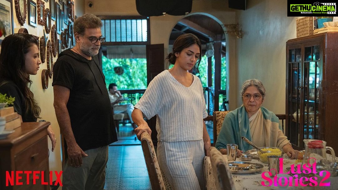 Mrunal Thakur Instagram - LustStories2 is out now! 💖 Be warned… this note might be longer than the short itself The start, the end and the heart of our lil film…. #RBalki! Thank you sir for this wonderful opportunity and for believing in me. You had me at Hello! Biiiiig thanks also to @ashidua and @ronnie.screwvala sir for making this all come together. After Ghost stories, was so happy to be working with you’ll again. @pcsreeram.isc sir… thank you for bringing out the best version of me. Your talent is undeniable. 💖 What can one say about the legend @neena_gupta ji that hasn’t been said before. Neena Ji… you're an absolute Rockstar. It was a delight to share the screen with you, @angadbedi and the rest of this wonderful cast… I couldn’t have done this without you. You are the butter to my toast! PPS @ruhimore and @kanupriyashankarpandit ma'am I'm so glad to have our reunion on the sets of this film. @missblender @deepalid10 @aashianahluwalia 🦋🦋❤️❤️🦋🦋❤️🦋 And finally a hearty hearty thanks to my lovely #LustStories2 team for all the blood, sweat and tears you'll put into bringing this sweet little film to life. 💖 And to you my audience and fans…thanks as always for your continued support. Love you forever!