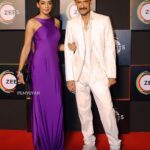 Mugdha Godse Instagram – Thank you… 🙏🏽🙏🏽🙏🏽

@sunil.r.khandare for these clicks @filmygyan 🙏🏽

What a night! Rahul Dev and Mugdha Godse make a stunning appearance at the event, turning heads with their beautiful love story. #filmygyan #RahulDev #MugdhaGodse #event #love