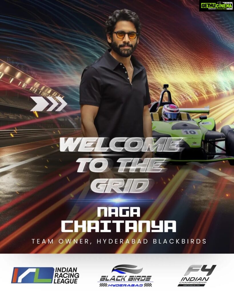 Naga Chaitanya Instagram - Hyderabad Blackbirds, Indian Racing League, and Formula 4 Indian Championship are elated to have you on board, @chayakkineni ✨️ We are eager to see you on the grid! #Motorsport #Racing #HBB #Hyderabad #Blackbirds #IRL #IndianRacingLeague #F4 #Formula4 #Championship #Tollywood #NagaChaitanya