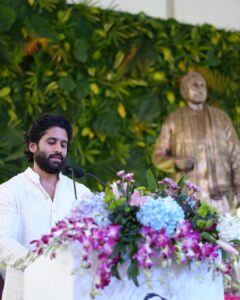 Naga Chaitanya Instagram - Such a memorable intimate morning it was unveiling the ANR statue @annapurnastudios #anr100 . Thank you Venkaiah Naidu garu and all the guests present for making it special , also the entire team at Annapurna . #celebratinganr100 #anrliveson