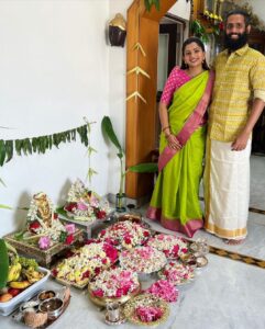 Nakshathra Nagesh Instagram - Happiness everywhere 🧿 #celebrations #varalakshmiviratham #family #positivity