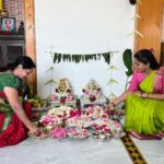 Nakshathra Nagesh Instagram - Happiness everywhere 🧿 #celebrations #varalakshmiviratham #family #positivity