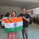 Namitha Instagram - Har Ghar Tiranga ! 🇮🇳 Happy 77th Independence Day to everyone. Started my day with distributing over 100 Indian flags! 🇮🇳 Jai Hind ! Vande Mataram 🇮🇳 @bjp4tamilnadu @bjp4india #happyindependenceday🇮🇳 #wolfguard #vandematram #harghartiranga🇮🇳