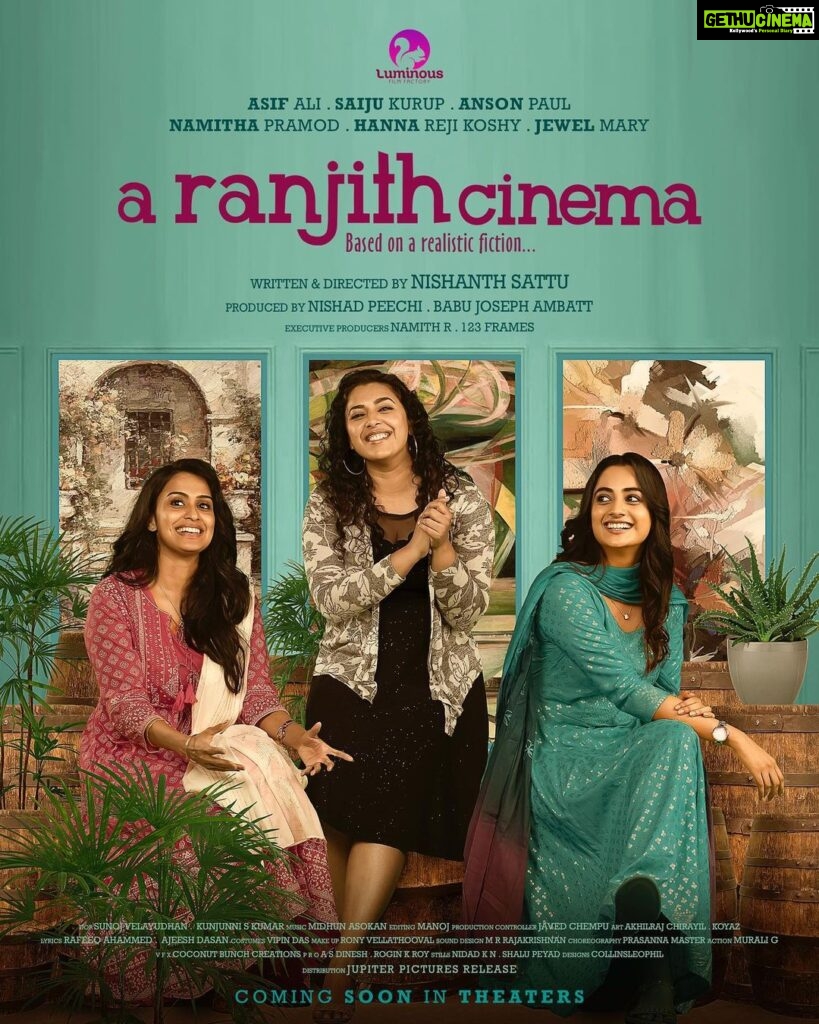 Namitha Pramod Instagram - A Ranjith cinema coming soon ! @asifali @saijukurup @anson__paul @jewelmary.official @hannahrejikoshy @sattuframes