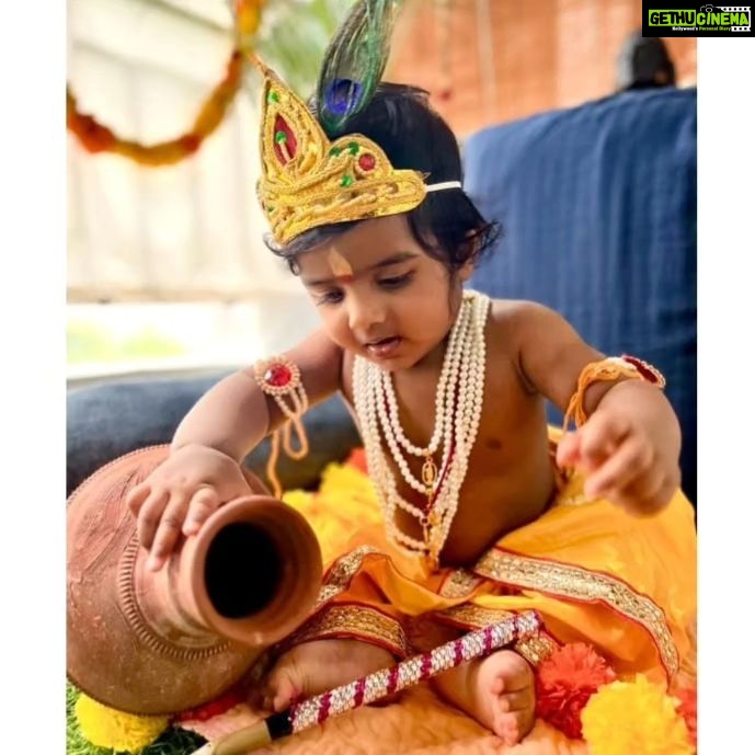 Naveen Chandra Instagram - Happy Krishna Janmashtami ! Siddhansh ❤️