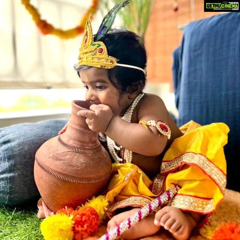 Naveen Chandra Instagram - Happy Krishna Janmashtami ! Siddhansh ❤️
