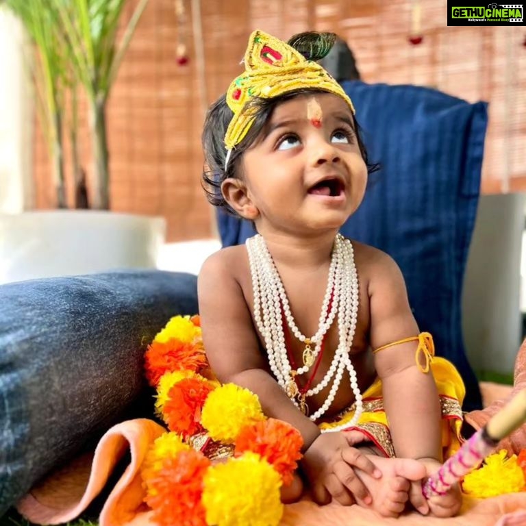 Naveen Chandra Instagram - Happy Krishna Janmashtami ! Siddhansh ❤