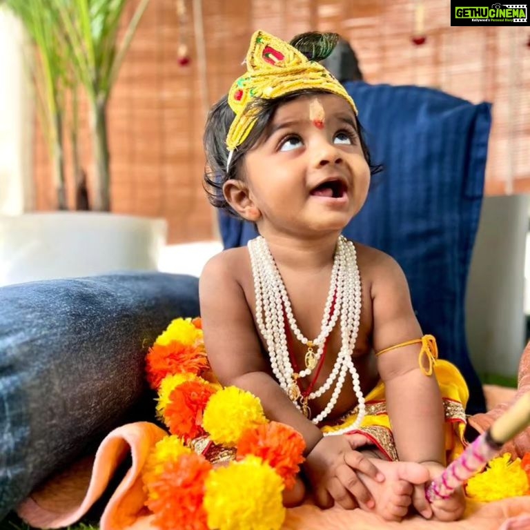 Naveen Chandra Instagram - Happy Krishna Janmashtami ! Siddhansh ❤️