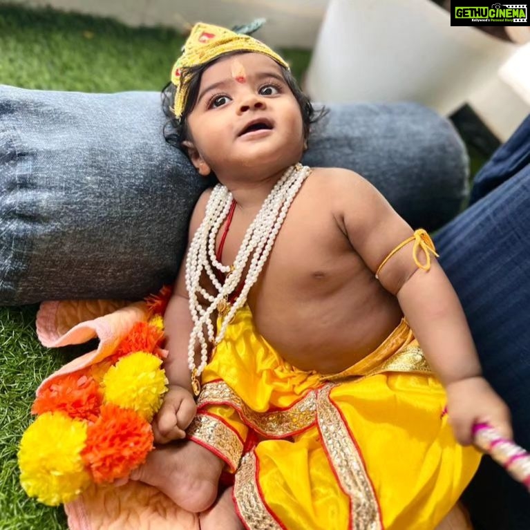Naveen Chandra Instagram - Happy Krishna Janmashtami ! Siddhansh ❤️