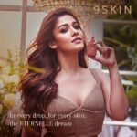 Nayanthara Instagram – Introducing Eternelle, the Anti-Aging Serum. Reduce fine lines, wrinkles and dark spots as time stands still with Eternelle. Get your hands on this luxurious formula featuring the wonders of Vetiver, Ginko Biloba and Gotu Kola. 
#FirstOfFive #9SKINCares