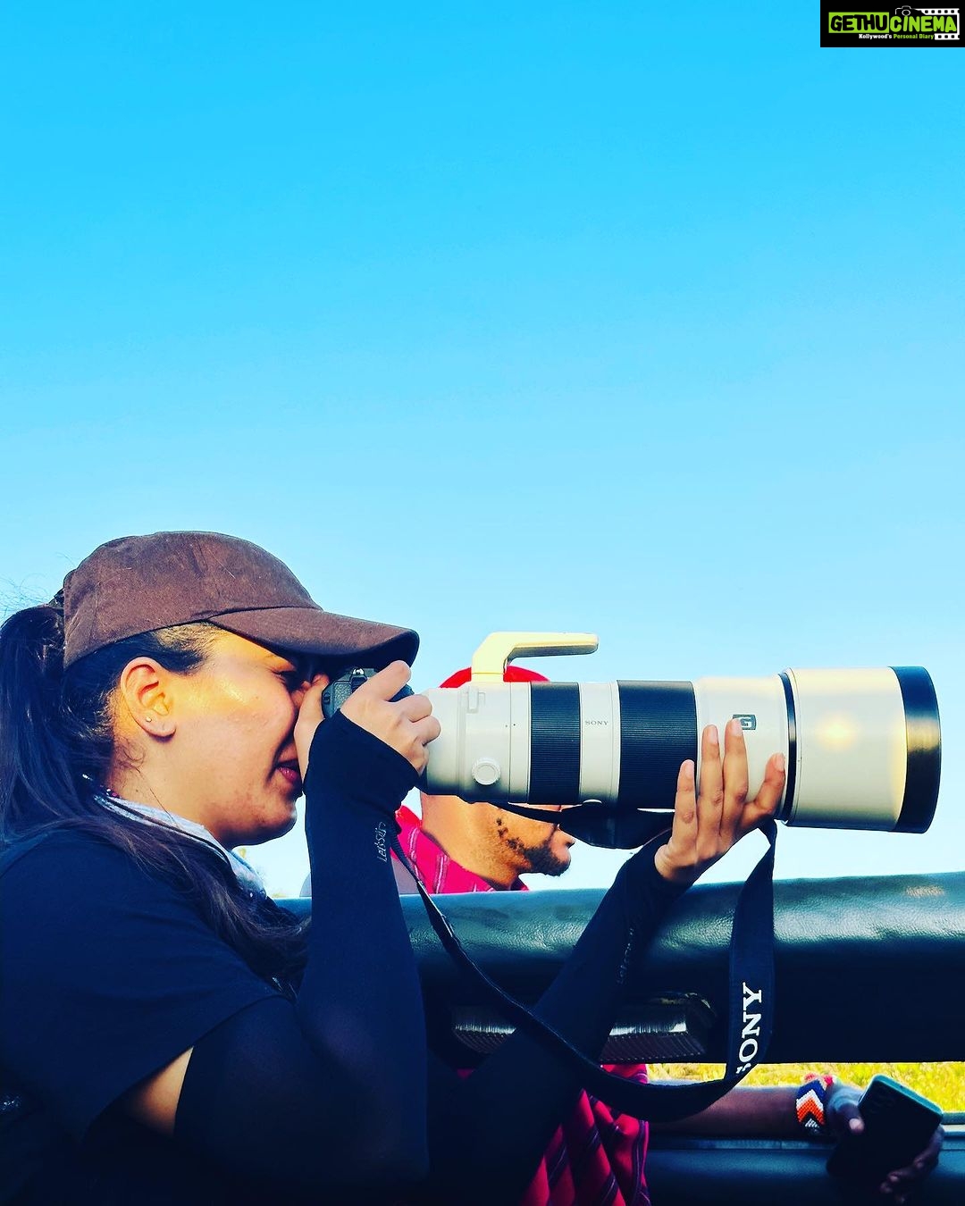 Neha Gowda Instagram - Cameras are amazing tools for capturing memories and moments. They allow us to freeze time and look back on our experiences. I love taking photos and videos with my camera, especially when I'm exploring new places. There are so many different types of cameras out there, from simple point-and-shoot models to professional-grade DSLRs. No matter what type of camera you use, the most important thing is to have fun and enjoy the process of capturing memories. So I was recommended by @dr.shashank.b.gowda to use a 200/400mm Sony lens to capture the animals in Masai Mara, and i rented them from @pixception_rentals ..Renting the lenses was a great decision because i was able to get close and personal with the animals and observe their behavior. It was an incredible experience . Thank you @dr.shashank.b.gowda @pixception_rentals Masai Mara National Reserve