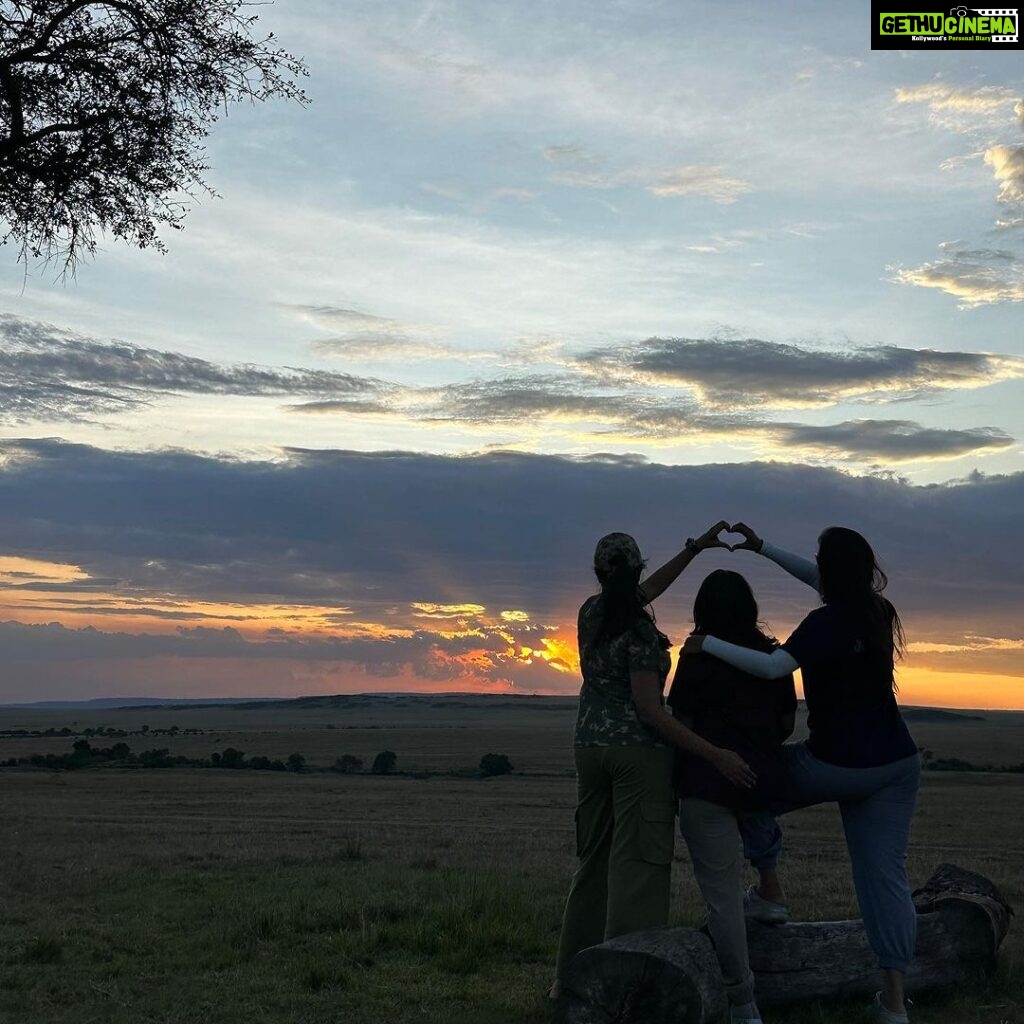 Neha Gowda Instagram - This is US❤️ Blessed to have family members with like minded❤️ Life is amazing when closed one’s have common goals❤️ #sonugowda #nehagowda #africa #eastafrica #wildlife #kenya #nairobi #masaimaara Masai Mara, Kenya