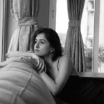 Nidhi Shah Instagram - Sometimes you’ll find it’s better black and white 🤍 . . . 📸 - @theguywithacanon Wearing - @massimodutti . #blackandwhite #black #monochromatic #potraits #candid #picoftheday #instagood #instadaily #instgram #nofilter #nofilterneeded