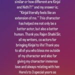 Nidhi Shah Instagram - The amount of love I get from you guys is beyond imagination. Thank you for the love and blessings 🤗 happy 3 years kinju baby 💕 @rajan.shahi.543 @directorskutproduction @starplus