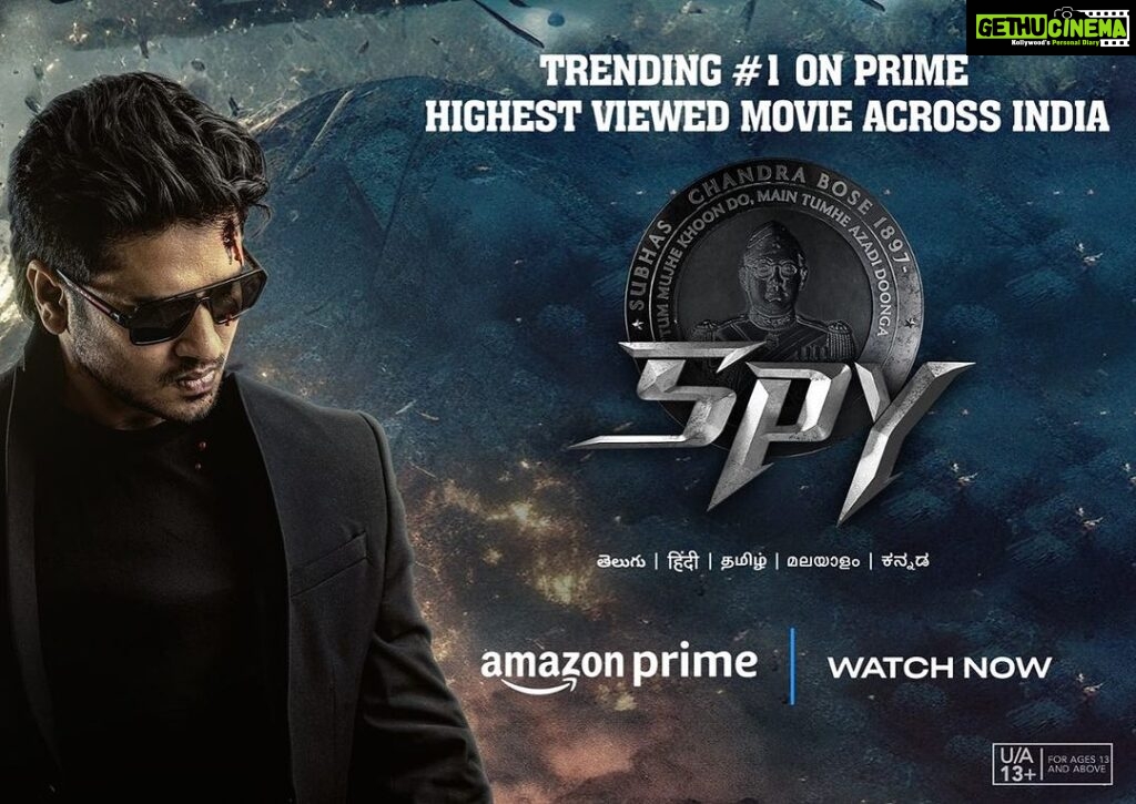 Nikhil Siddhartha Instagram - India's Most Watched Film this Weekend on OTT... 🙏🏽 Thanks for the Huge Numbers of viewed mins🔥 streaming on @primevideoin Now in Telugu , Hindi, Tamil, Kannada and Malayalam