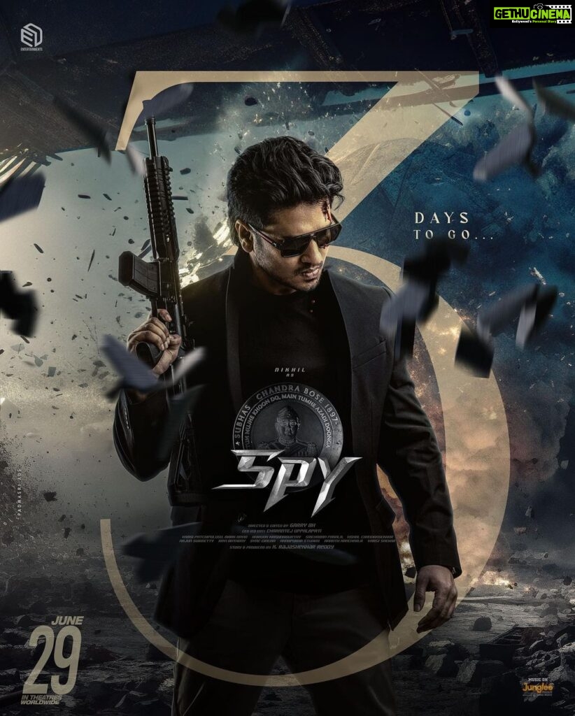 Nikhil Siddhartha Instagram - 3 DAYS for #SPY in theatres 💥🔥🔥 Bookings r open 😇